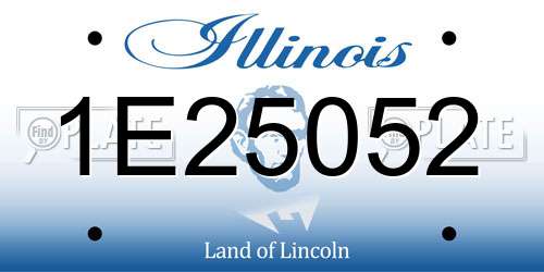 1E25052 Illinois License Plate