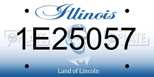 1E25057 Illinois License Plate