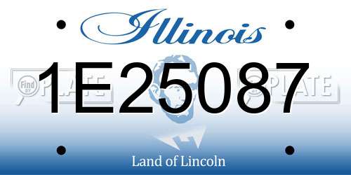 1E25087 Illinois License Plate