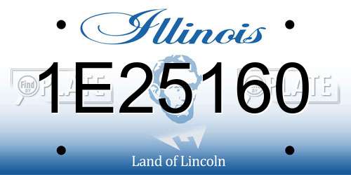 1E25160 Illinois License Plate