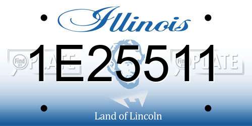 1E25511 Illinois License Plate