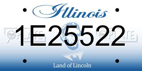 1E25522 Illinois License Plate