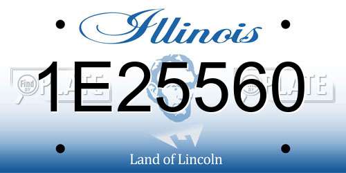 1E25560 Illinois License Plate