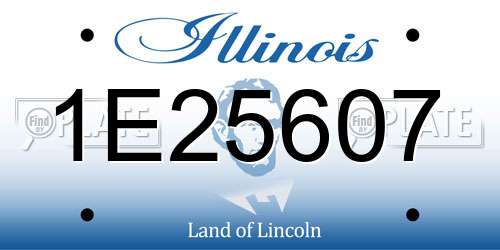 1E25607 Illinois License Plate