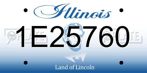 1E25760 Illinois License Plate