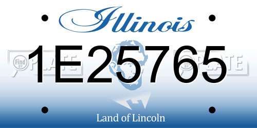 1E25765 Illinois License Plate
