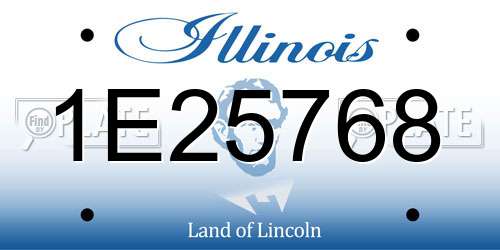1E25768 Illinois License Plate