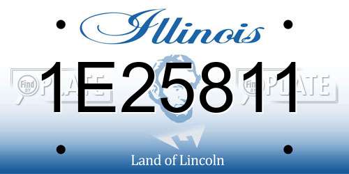 1E25811 Illinois License Plate