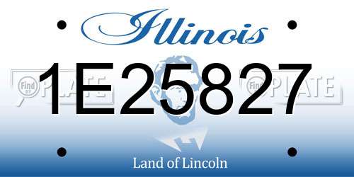 1E25827 Illinois License Plate