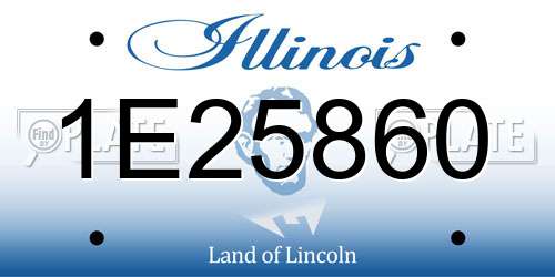 1E25860 Illinois License Plate