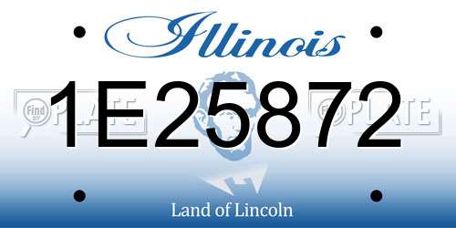 1E25872 Illinois License Plate
