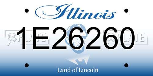 1E26260 Illinois License Plate