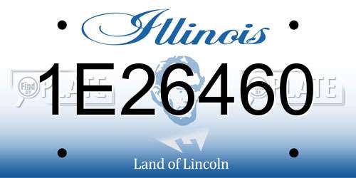 1E26460 Illinois License Plate