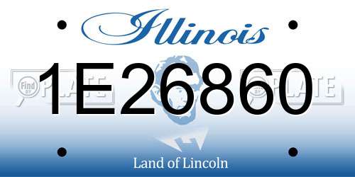 1E26860 Illinois License Plate