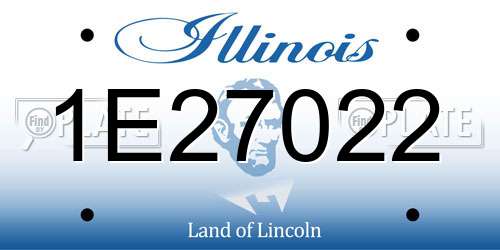 1E27022 Illinois License Plate