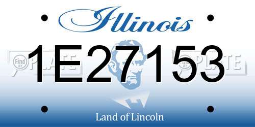 1E27153 Illinois License Plate