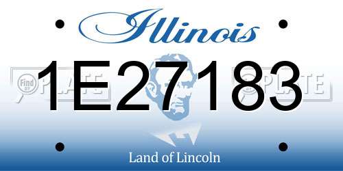 1E27183 Illinois License Plate