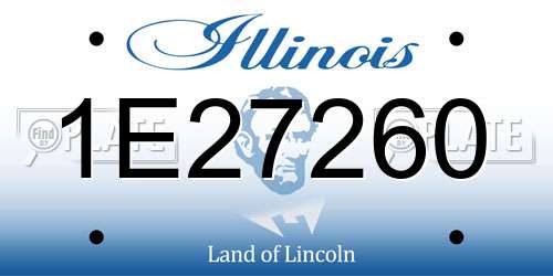 1E27260 Illinois License Plate