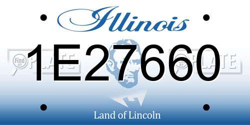1E27660 Illinois License Plate