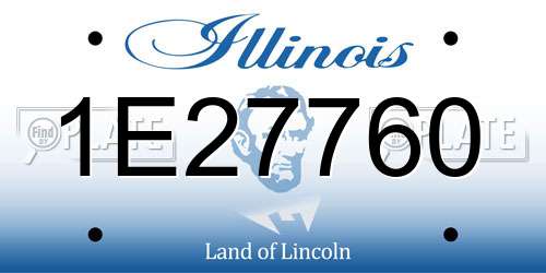 1E27760 Illinois License Plate