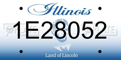 1E28052 Illinois License Plate