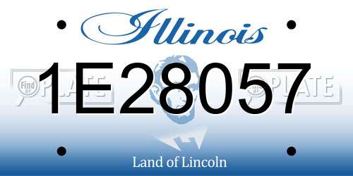 1E28057 Illinois License Plate