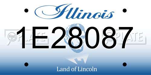 1E28087 Illinois License Plate