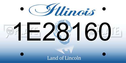 1E28160 Illinois License Plate