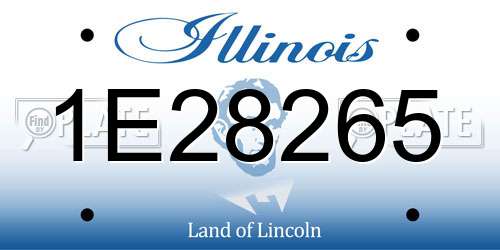 1E28265 Illinois License Plate