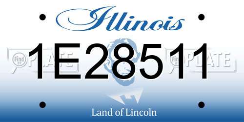 1E28511 Illinois License Plate