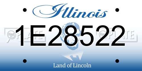 1E28522 Illinois License Plate