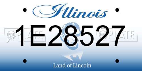 1E28527 Illinois License Plate