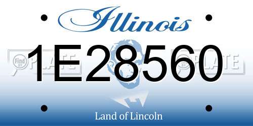 1E28560 Illinois License Plate