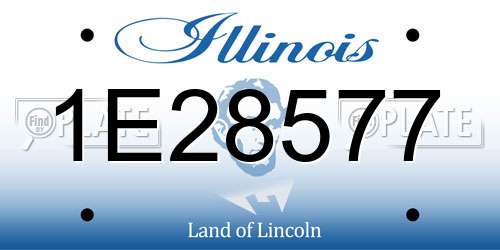 1E28577 Illinois License Plate