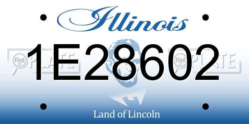 1E28602 Illinois License Plate
