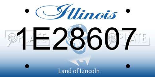 1E28607 Illinois License Plate