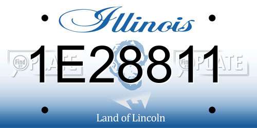 1E28811 Illinois License Plate