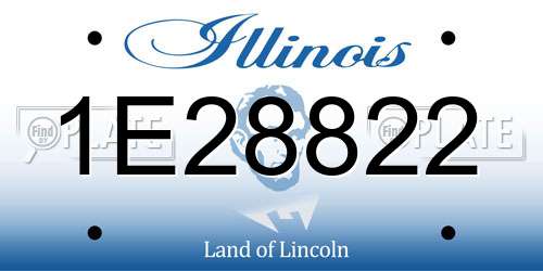 1E28822 Illinois License Plate