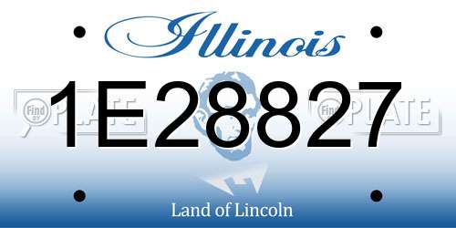 1E28827 Illinois License Plate
