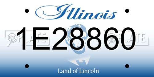 1E28860 Illinois License Plate