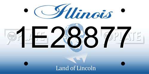 1E28877 Illinois License Plate
