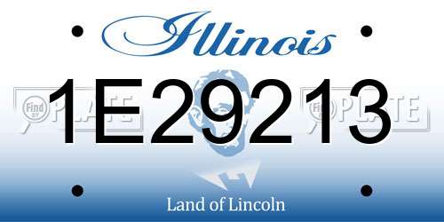 1E29213 Illinois License Plate