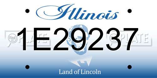 1E29237 Illinois License Plate