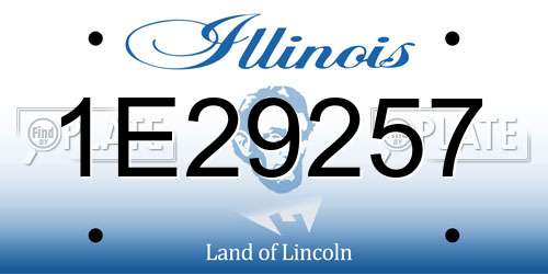 1E29257 Illinois License Plate