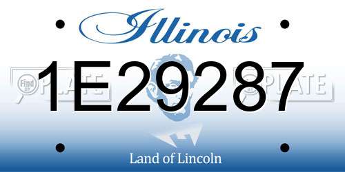 1E29287 Illinois License Plate