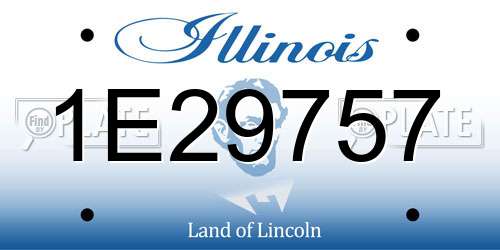 1E29757 Illinois License Plate