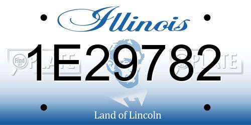 1E29782 Illinois License Plate