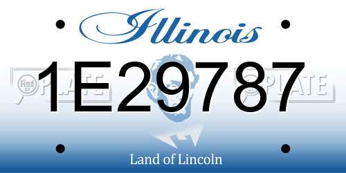 1E29787 Illinois License Plate