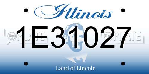 1E31027 Illinois License Plate
