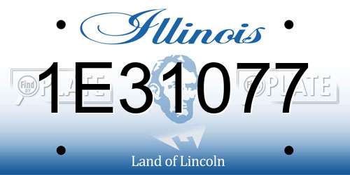 1E31077 Illinois License Plate